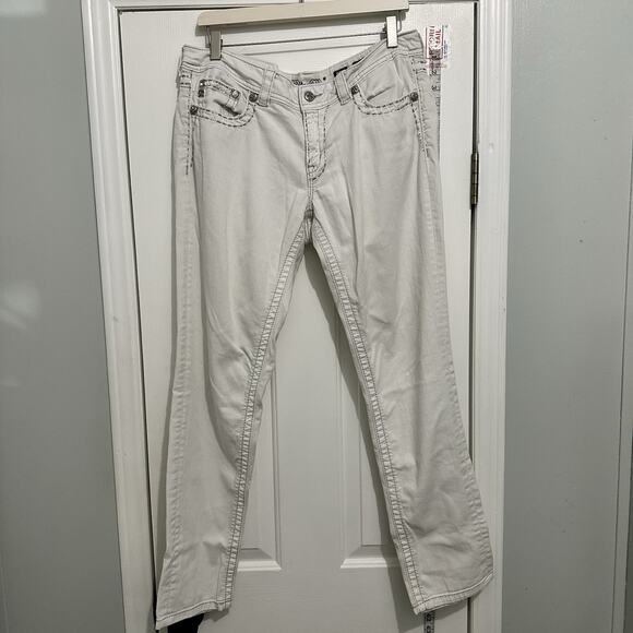 Miss Me Low Rise Y2k Skinny Size 32 Pockets Denim Jeans Size 32 30 - Picture 2 of 16